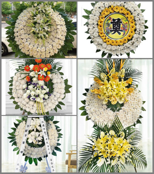 四川成都邛崃市夹关镇福田村花圈速递